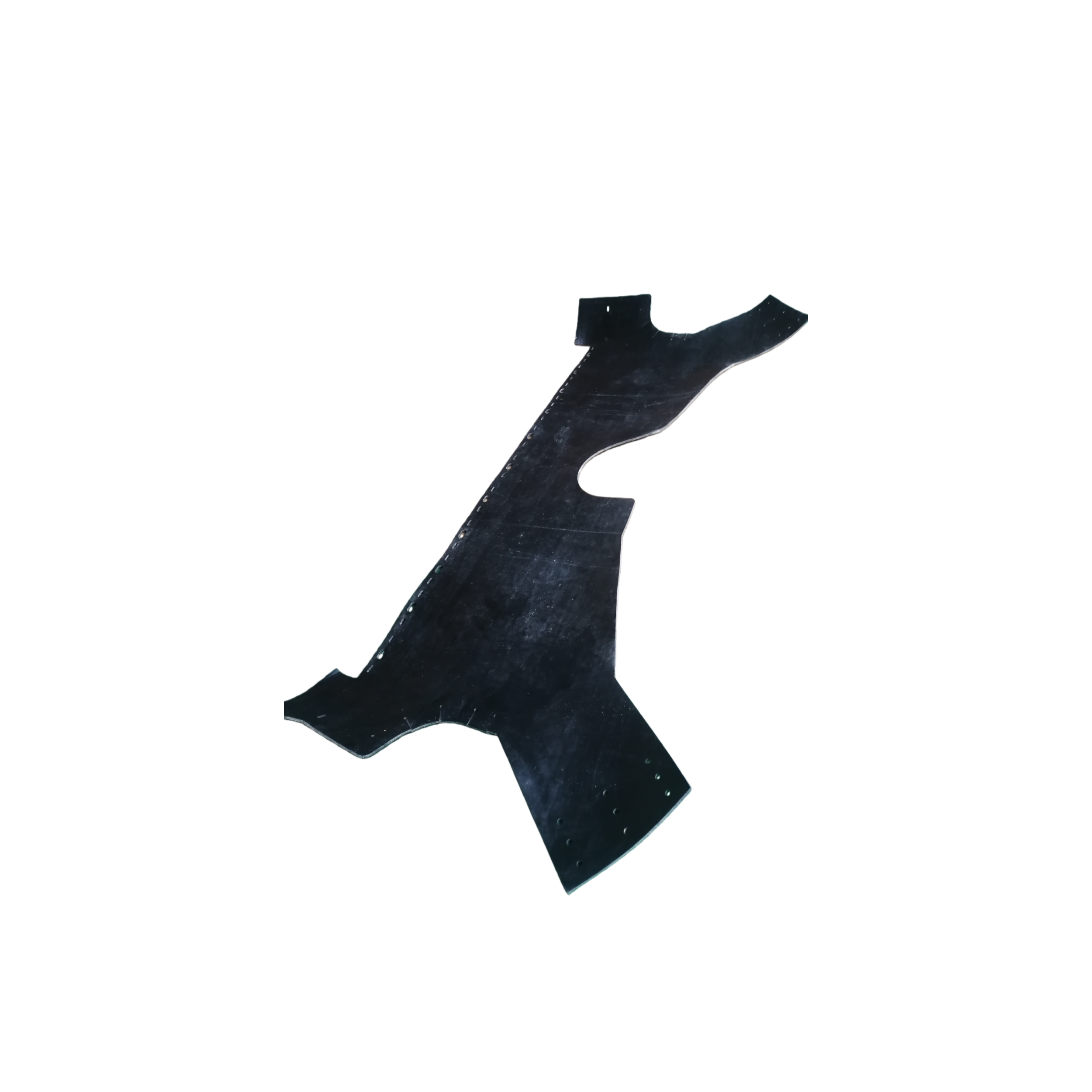 Covering rubber, baffle plate